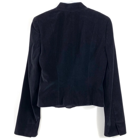 CLUB Monaco Velvet Stand Collar Blazer Jacket In Black Size 8 Style #00700283 - Picture 3 of 8